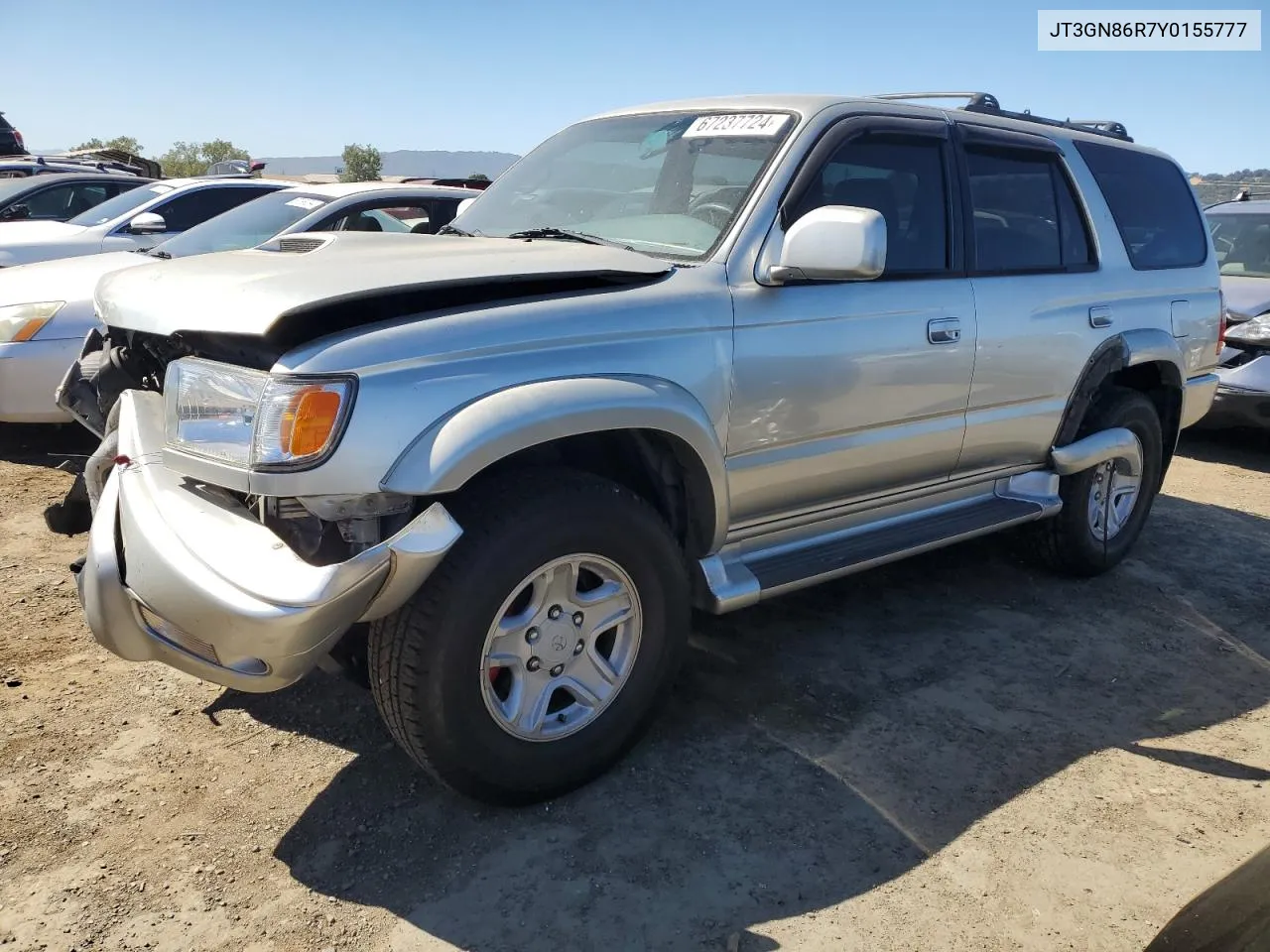 2000 Toyota 4Runner Sr5 VIN: JT3GN86R7Y0155777 Lot: 67237724