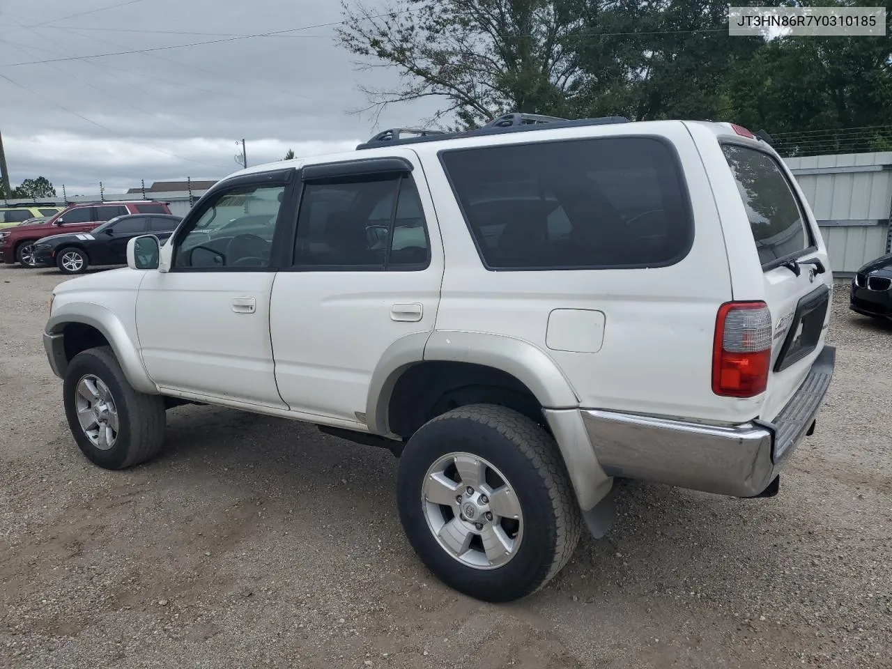 2000 Toyota 4Runner Sr5 VIN: JT3HN86R7Y0310185 Lot: 69822994