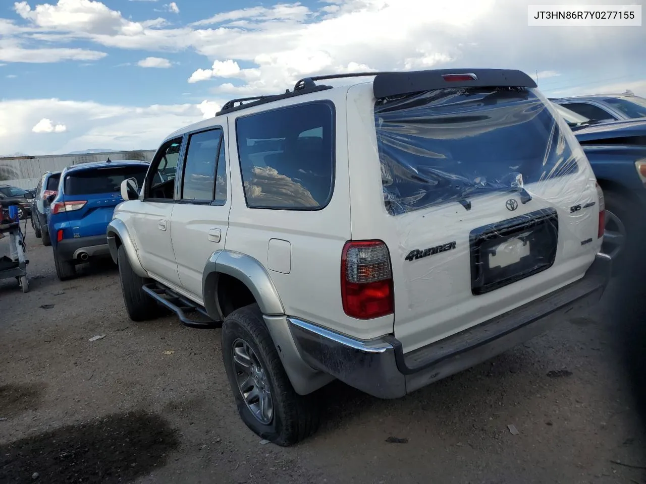 2000 Toyota 4Runner Sr5 VIN: JT3HN86R7Y0277155 Lot: 69835014