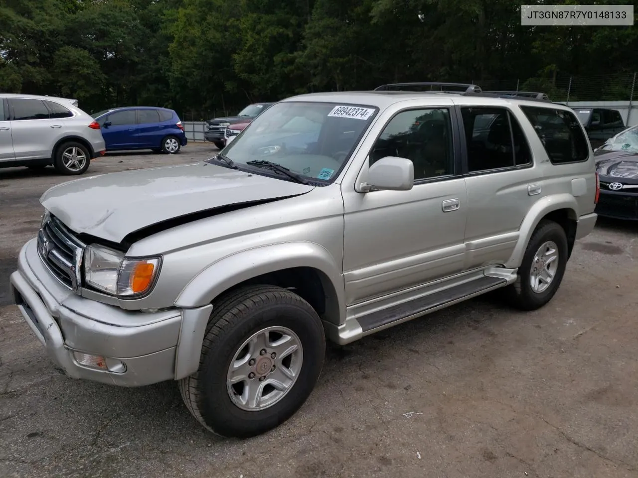 2000 Toyota 4Runner Limited VIN: JT3GN87R7Y0148133 Lot: 69942374