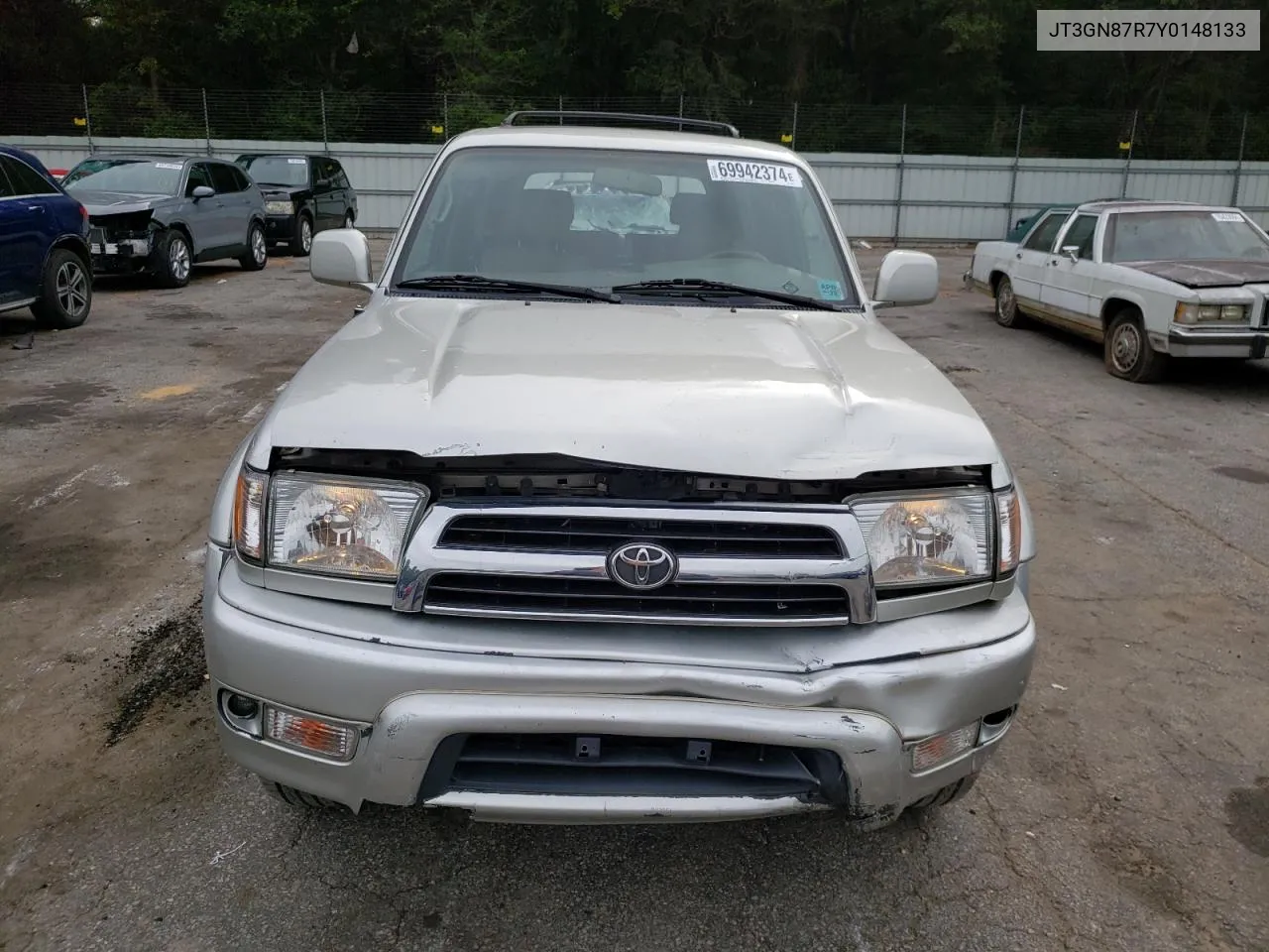 2000 Toyota 4Runner Limited VIN: JT3GN87R7Y0148133 Lot: 69942374