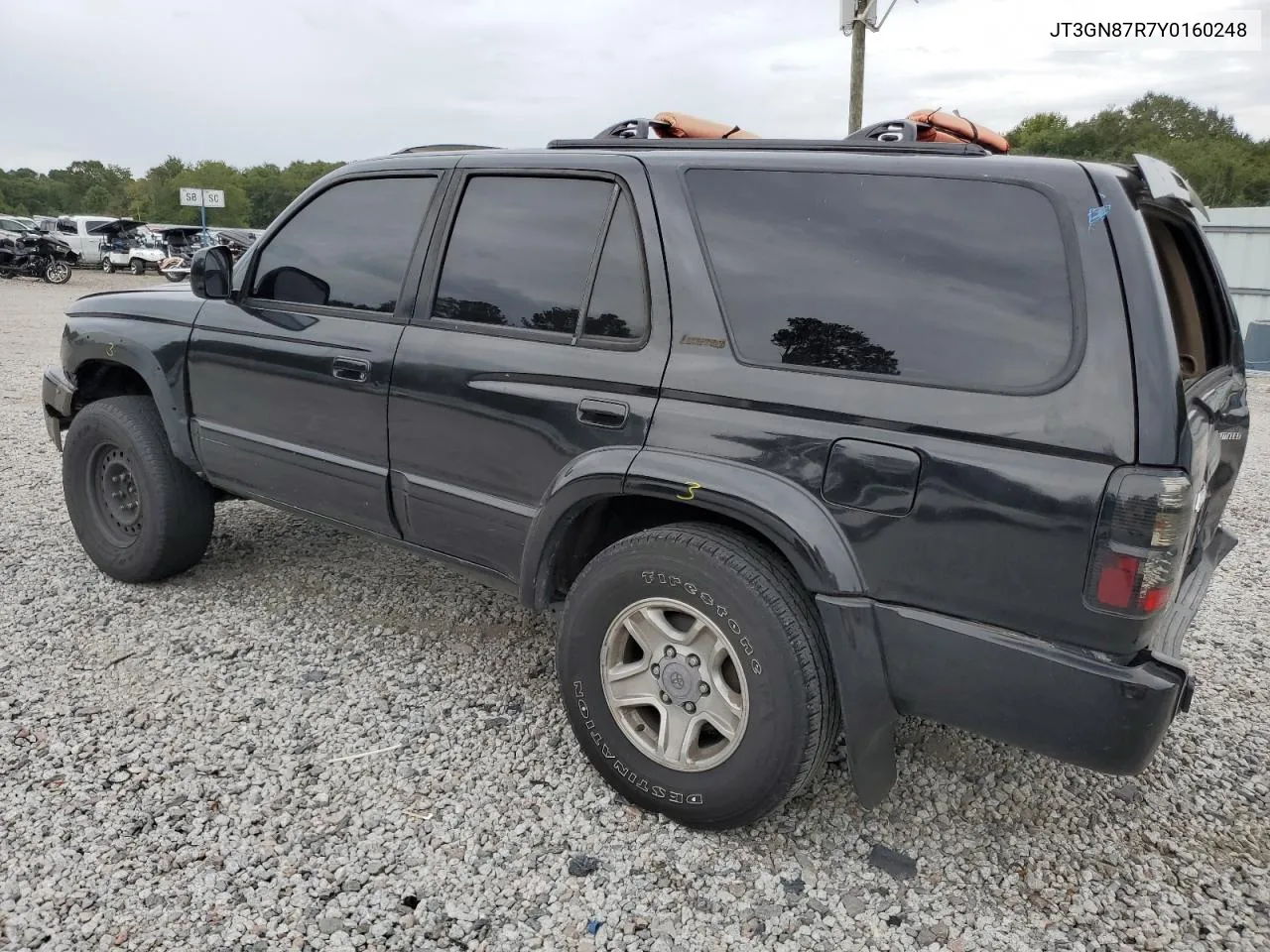 2000 Toyota 4Runner Limited VIN: JT3GN87R7Y0160248 Lot: 71261974