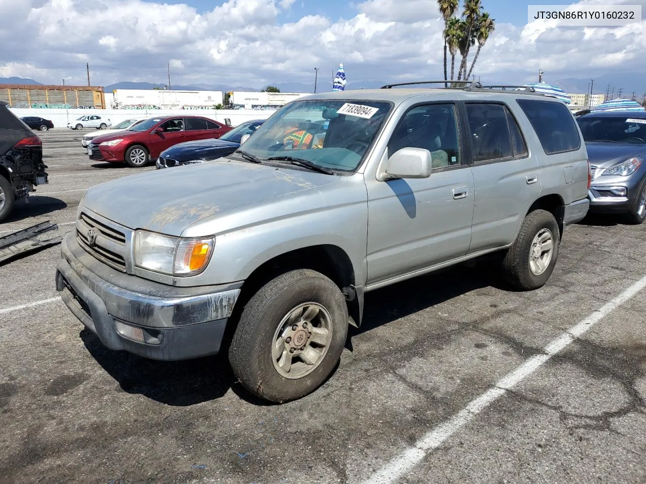 2000 Toyota 4Runner Sr5 VIN: JT3GN86R1Y0160232 Lot: 71839094