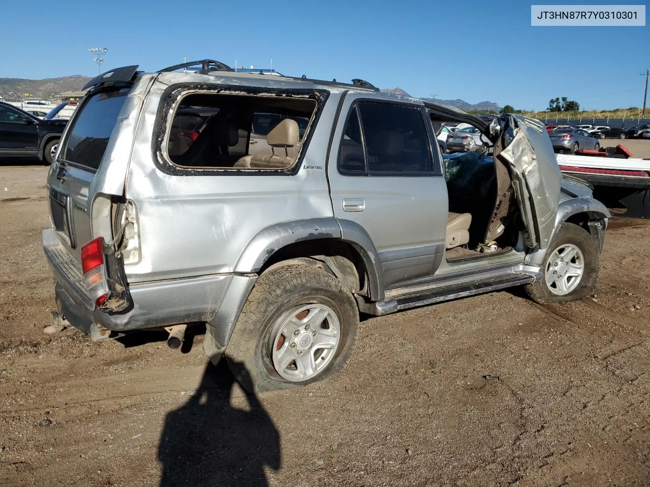 2000 Toyota 4Runner Limited VIN: JT3HN87R7Y0310301 Lot: 72909834