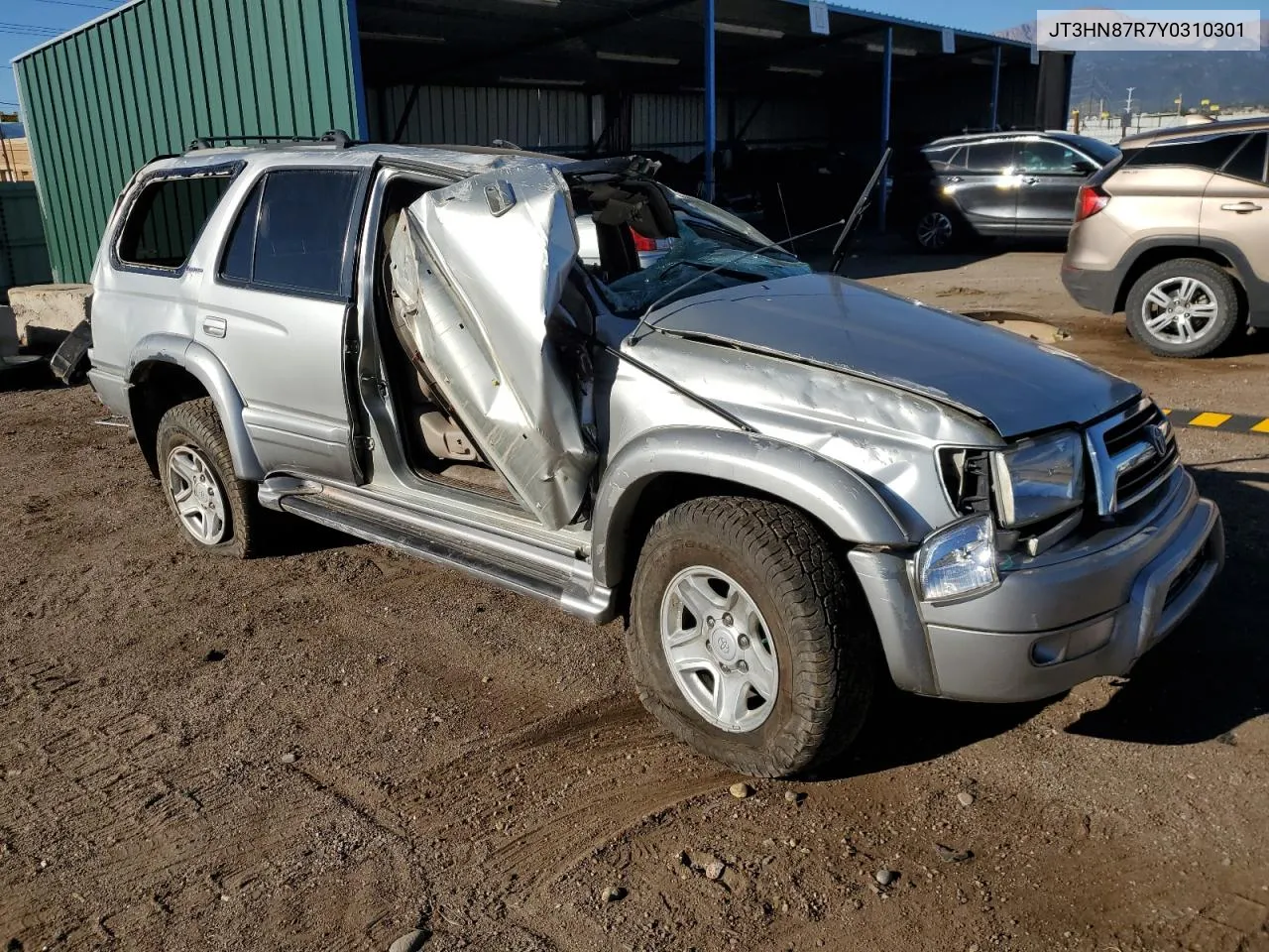 2000 Toyota 4Runner Limited VIN: JT3HN87R7Y0310301 Lot: 72909834