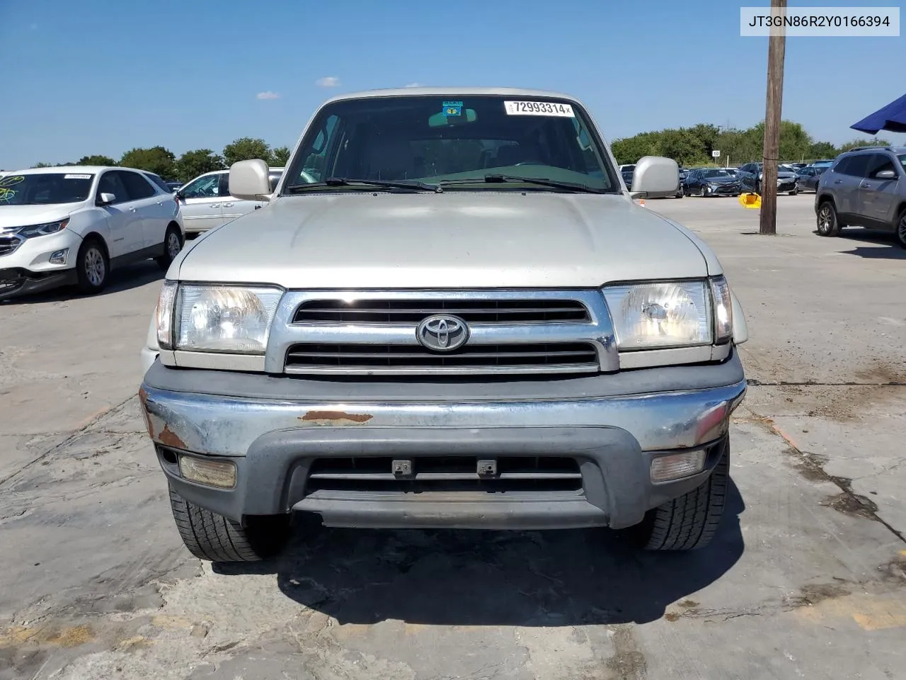 2000 Toyota 4Runner Sr5 VIN: JT3GN86R2Y0166394 Lot: 72993314