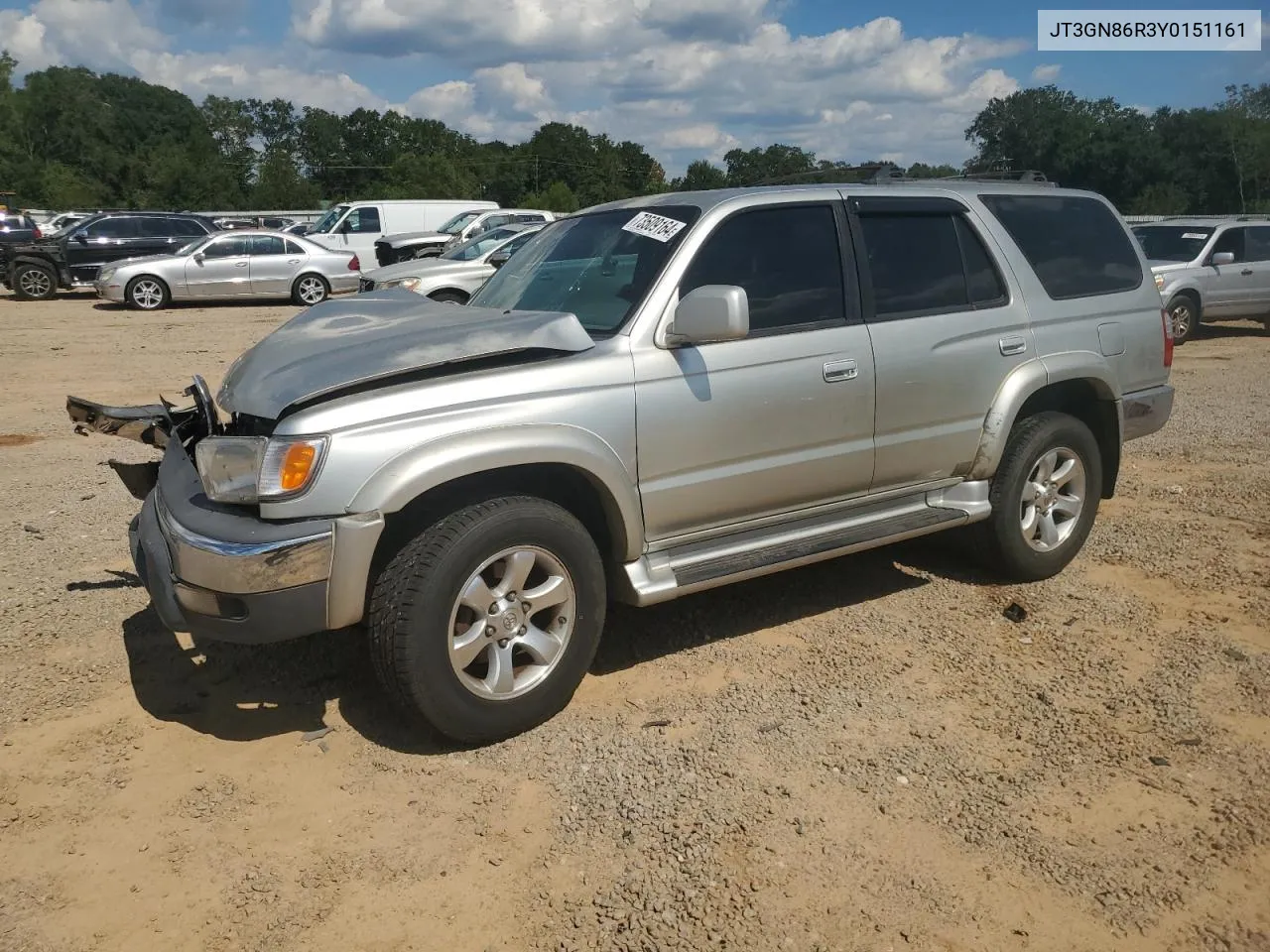 2000 Toyota 4Runner Sr5 VIN: JT3GN86R3Y0151161 Lot: 73509164