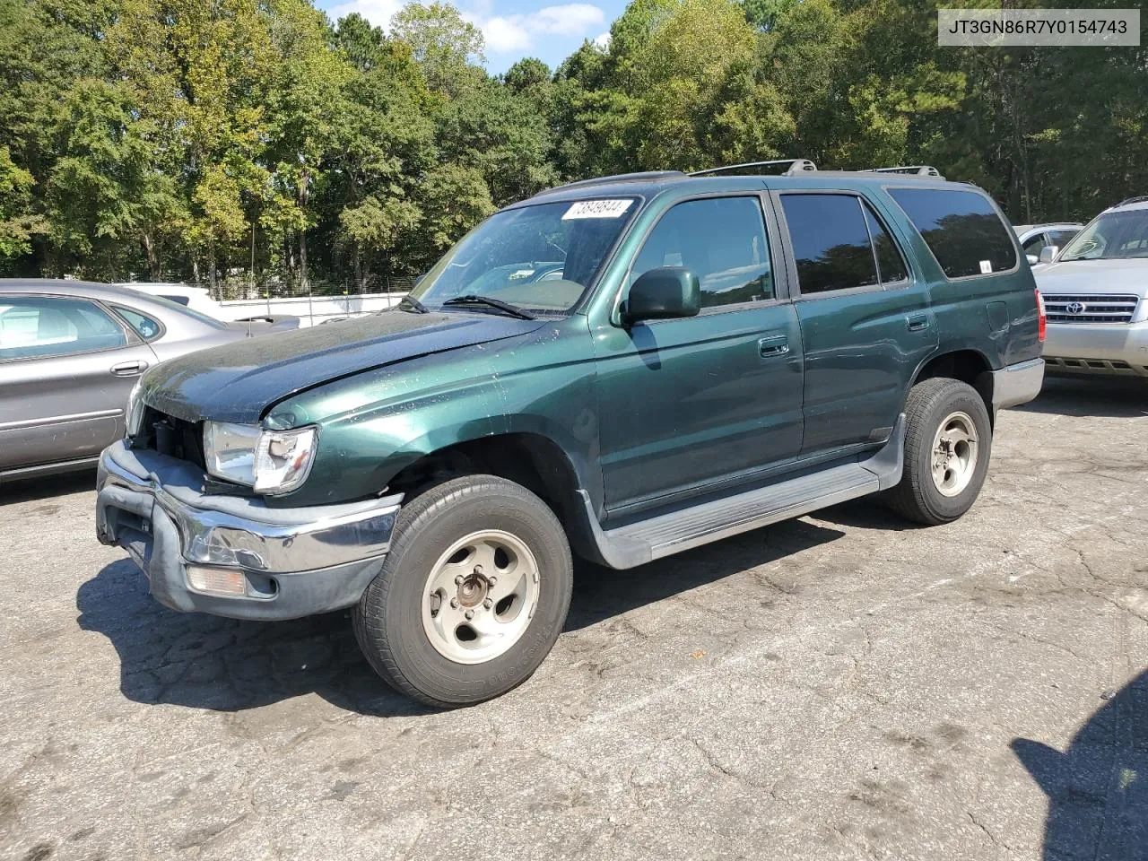 2000 Toyota 4Runner Sr5 VIN: JT3GN86R7Y0154743 Lot: 73849844