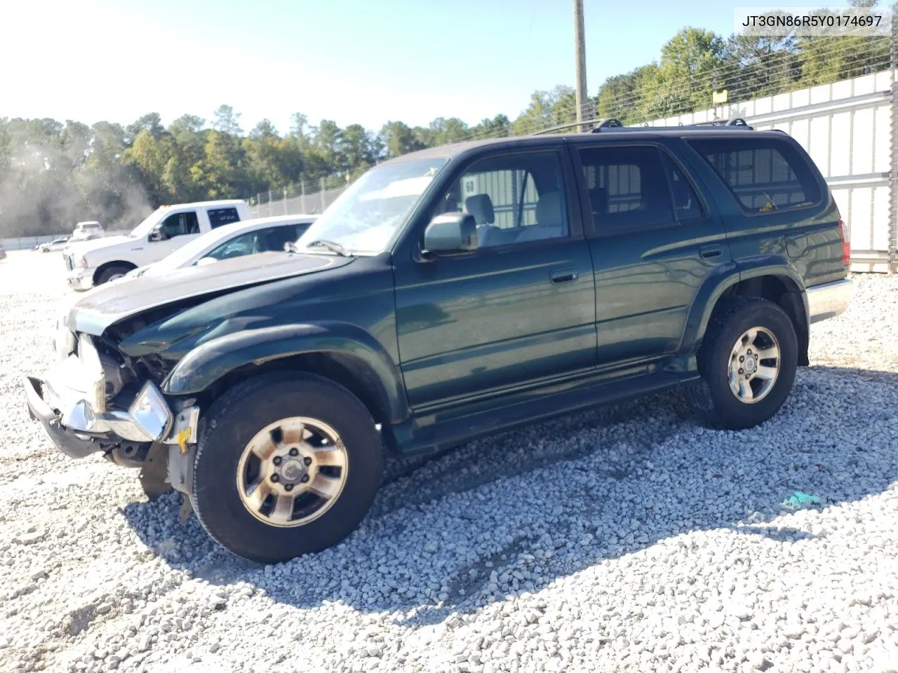 2000 Toyota 4Runner Sr5 VIN: JT3GN86R5Y0174697 Lot: 74277894