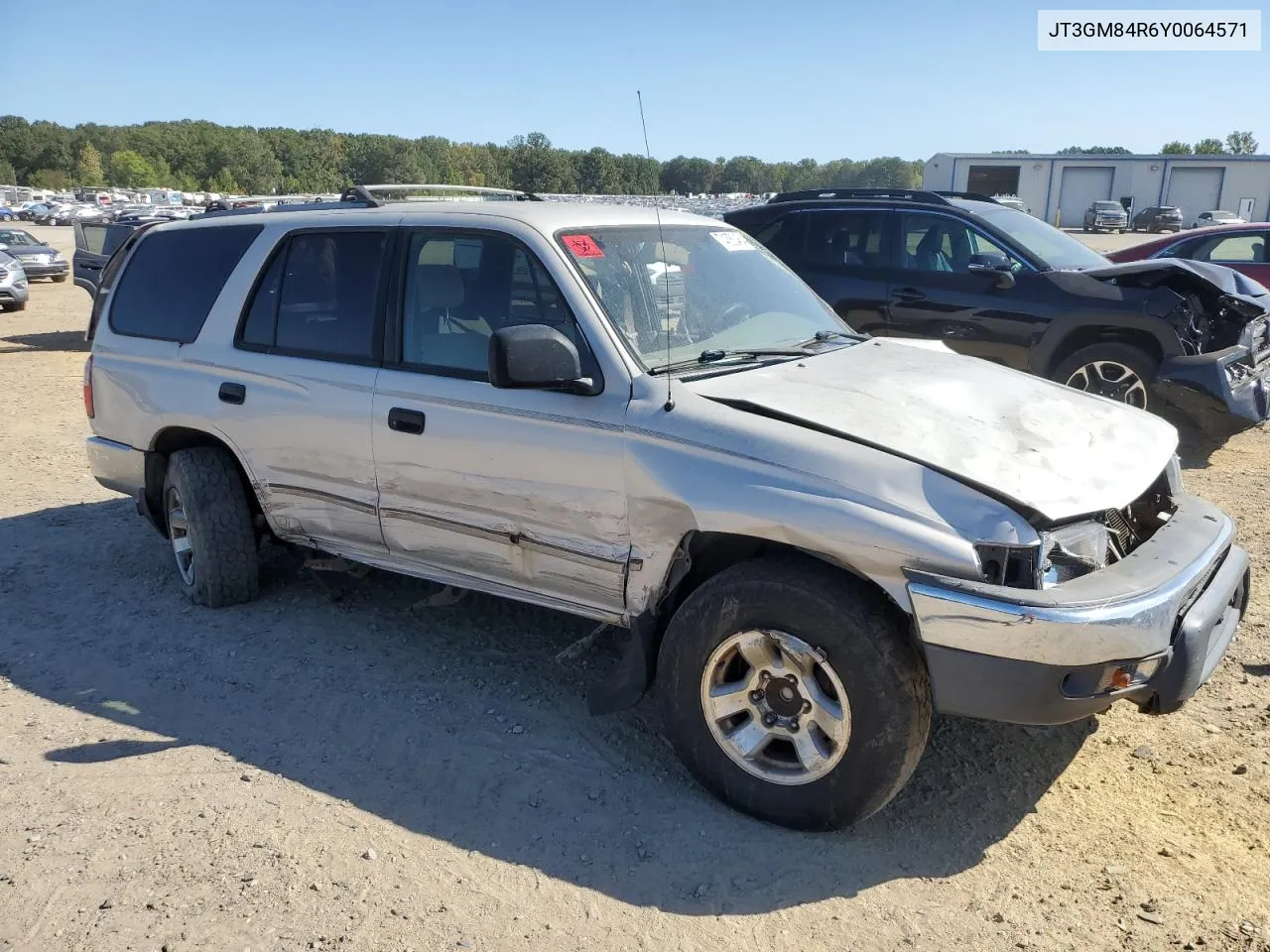 2000 Toyota 4Runner VIN: JT3GM84R6Y0064571 Lot: 74383464