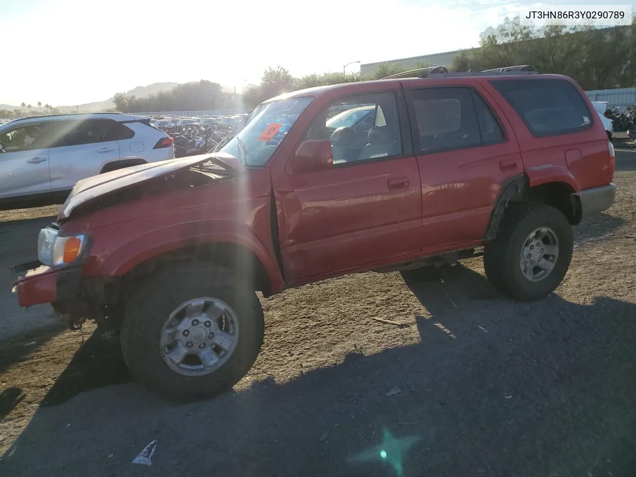 2000 Toyota 4Runner Sr5 VIN: JT3HN86R3Y0290789 Lot: 75862134