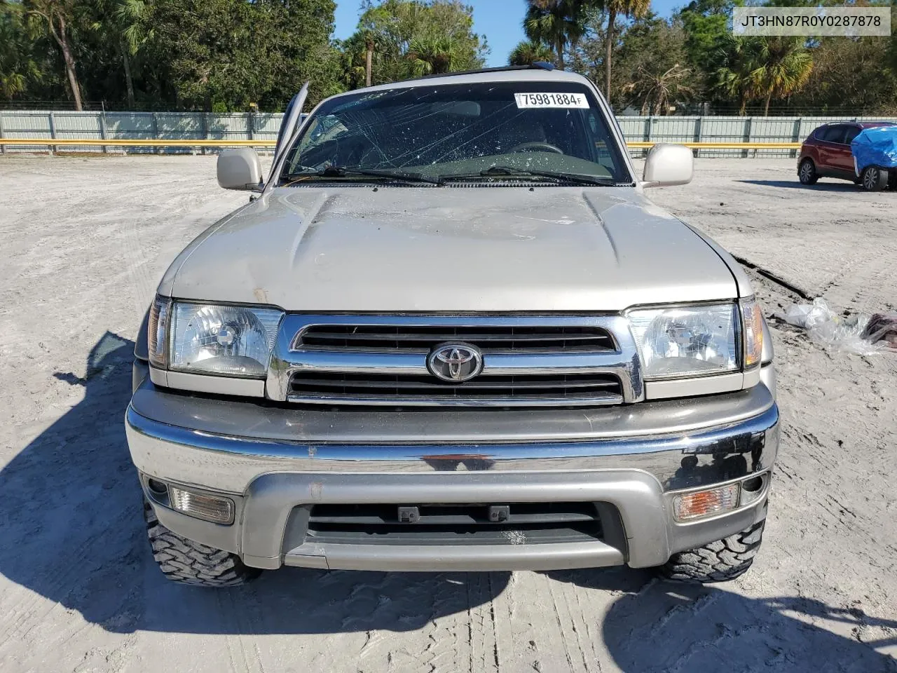 2000 Toyota 4Runner Limited VIN: JT3HN87R0Y0287878 Lot: 75981884