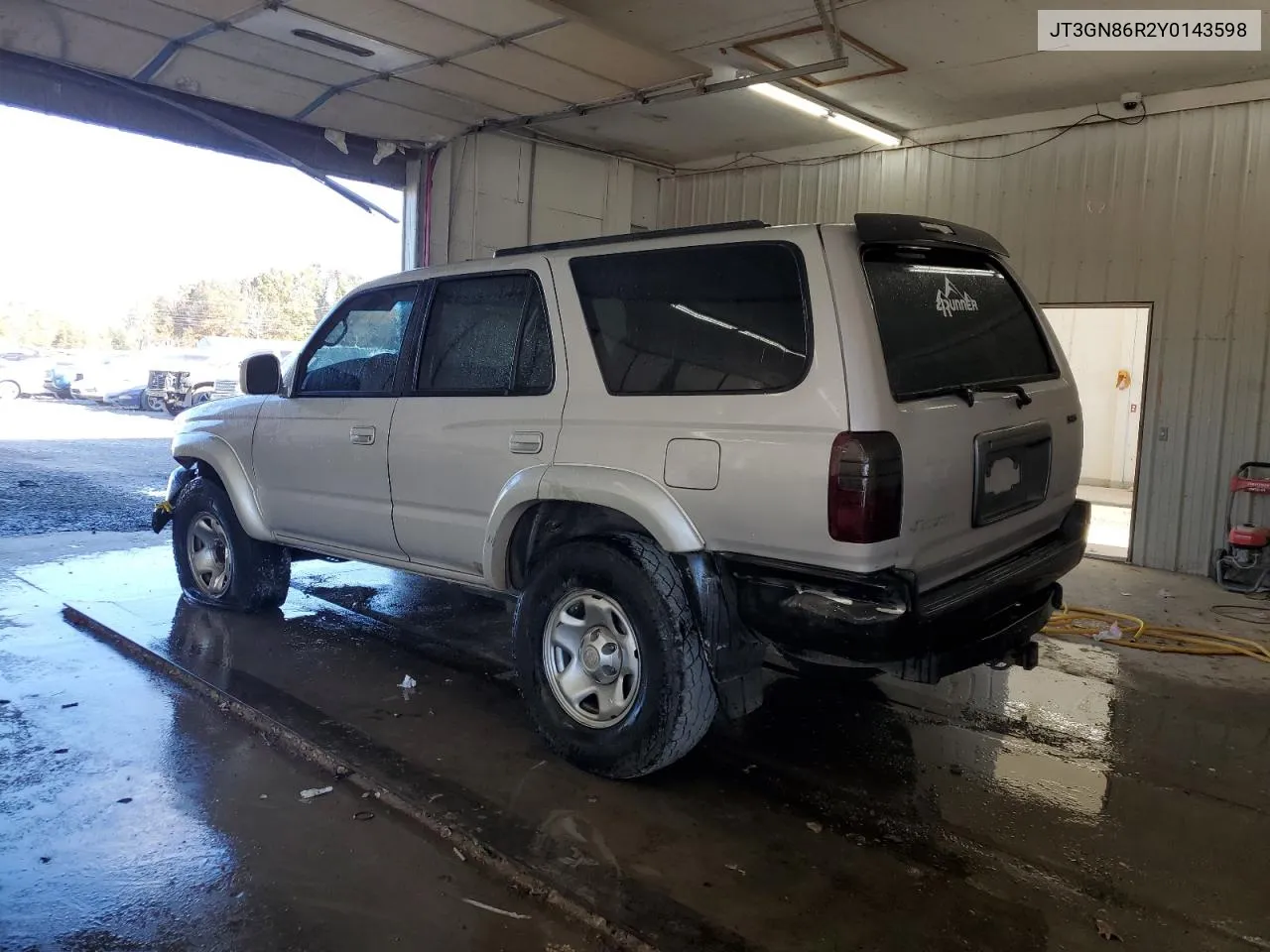 2000 Toyota 4Runner Sr5 VIN: JT3GN86R2Y0143598 Lot: 78487414