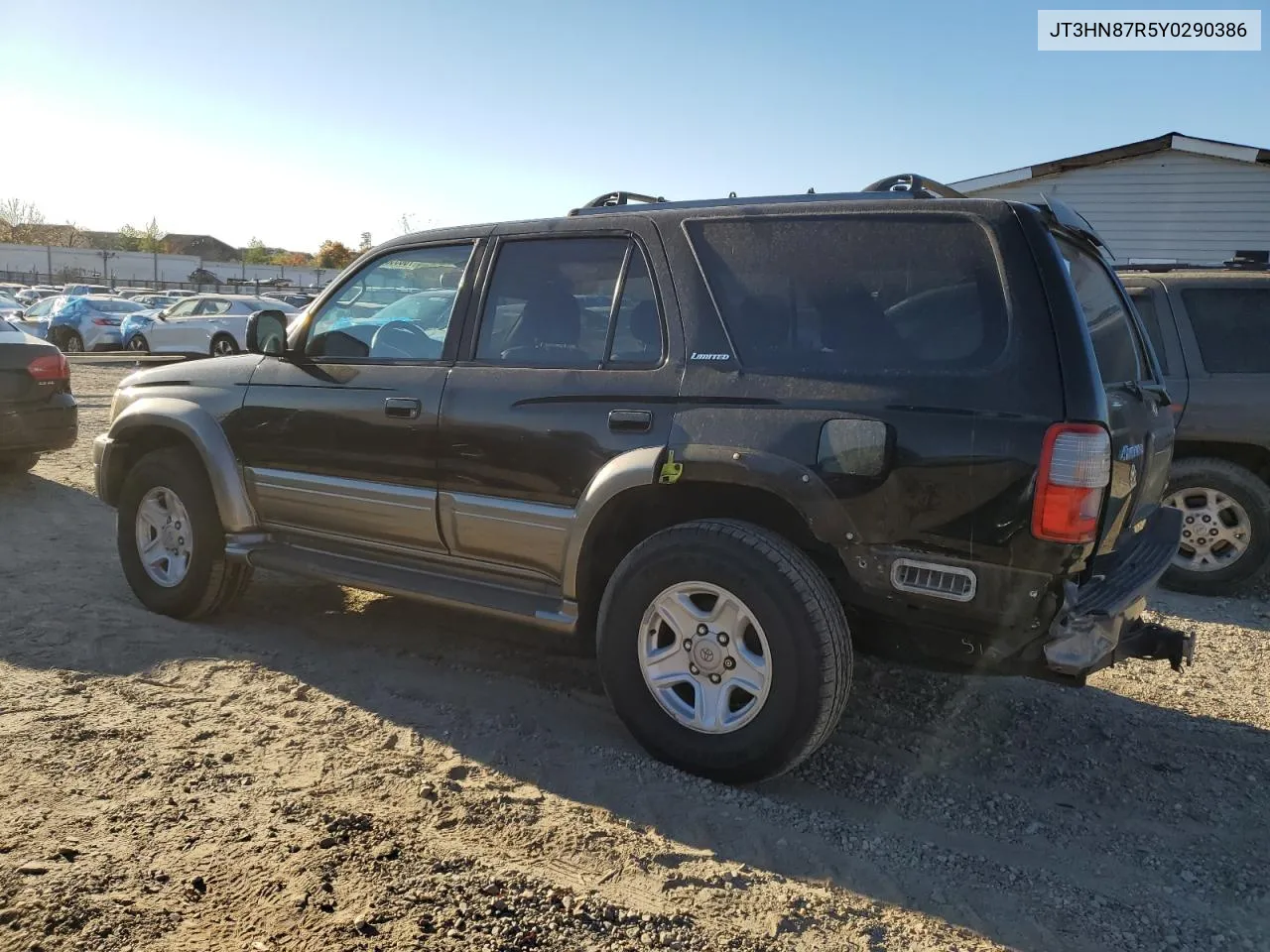 2000 Toyota 4Runner Limited VIN: JT3HN87R5Y0290386 Lot: 78899054