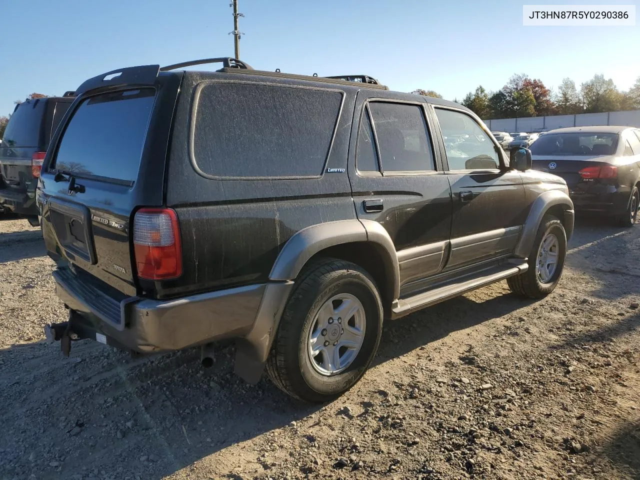 2000 Toyota 4Runner Limited VIN: JT3HN87R5Y0290386 Lot: 78899054