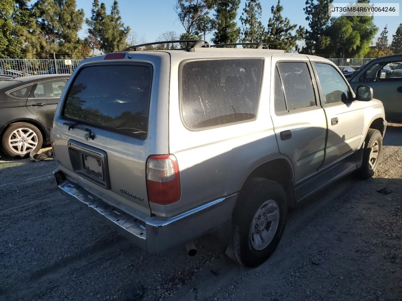 2000 Toyota 4Runner VIN: JT3GM84R6Y0064246 Lot: 79364684