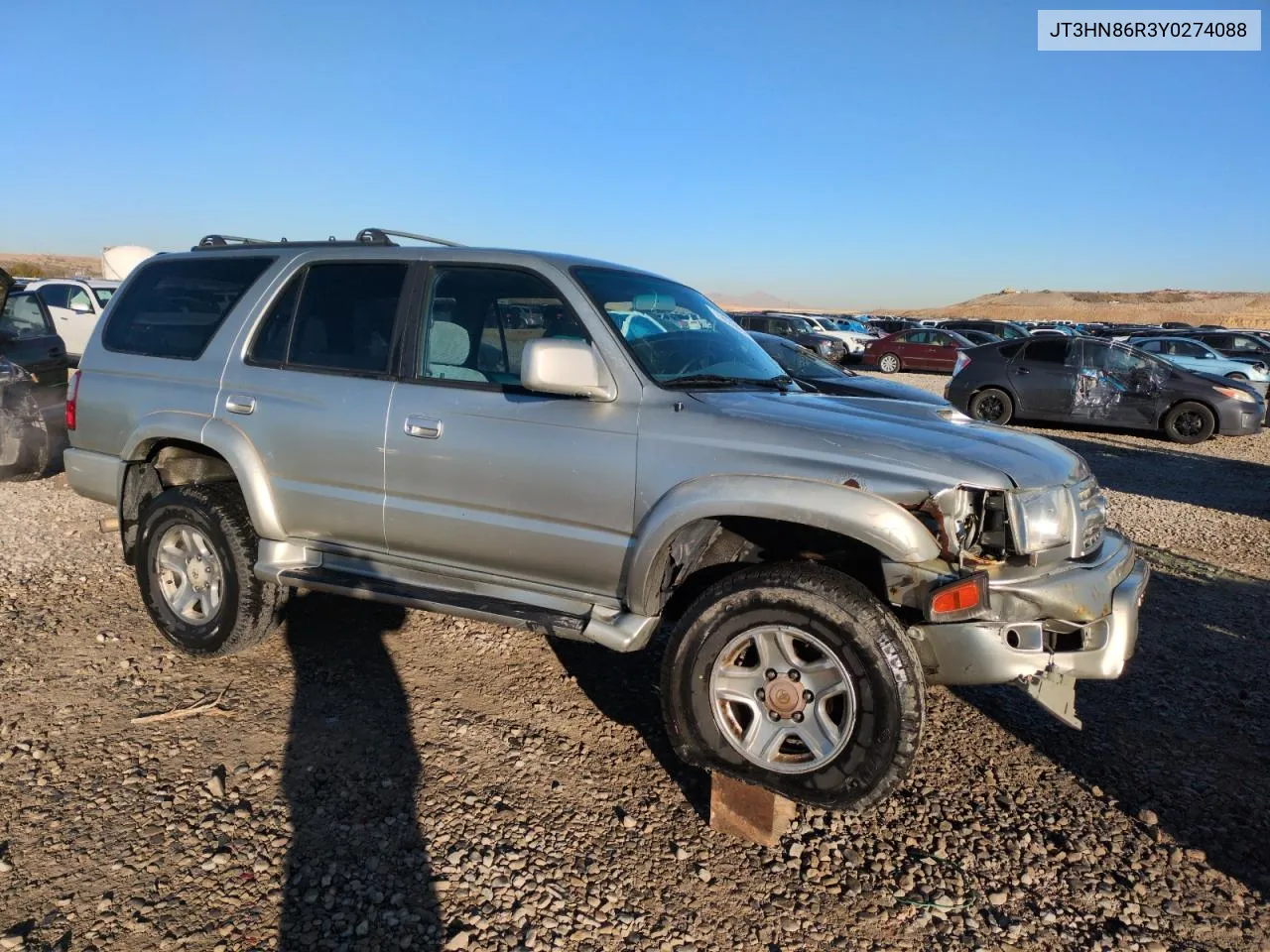 2000 Toyota 4Runner Sr5 VIN: JT3HN86R3Y0274088 Lot: 79509854