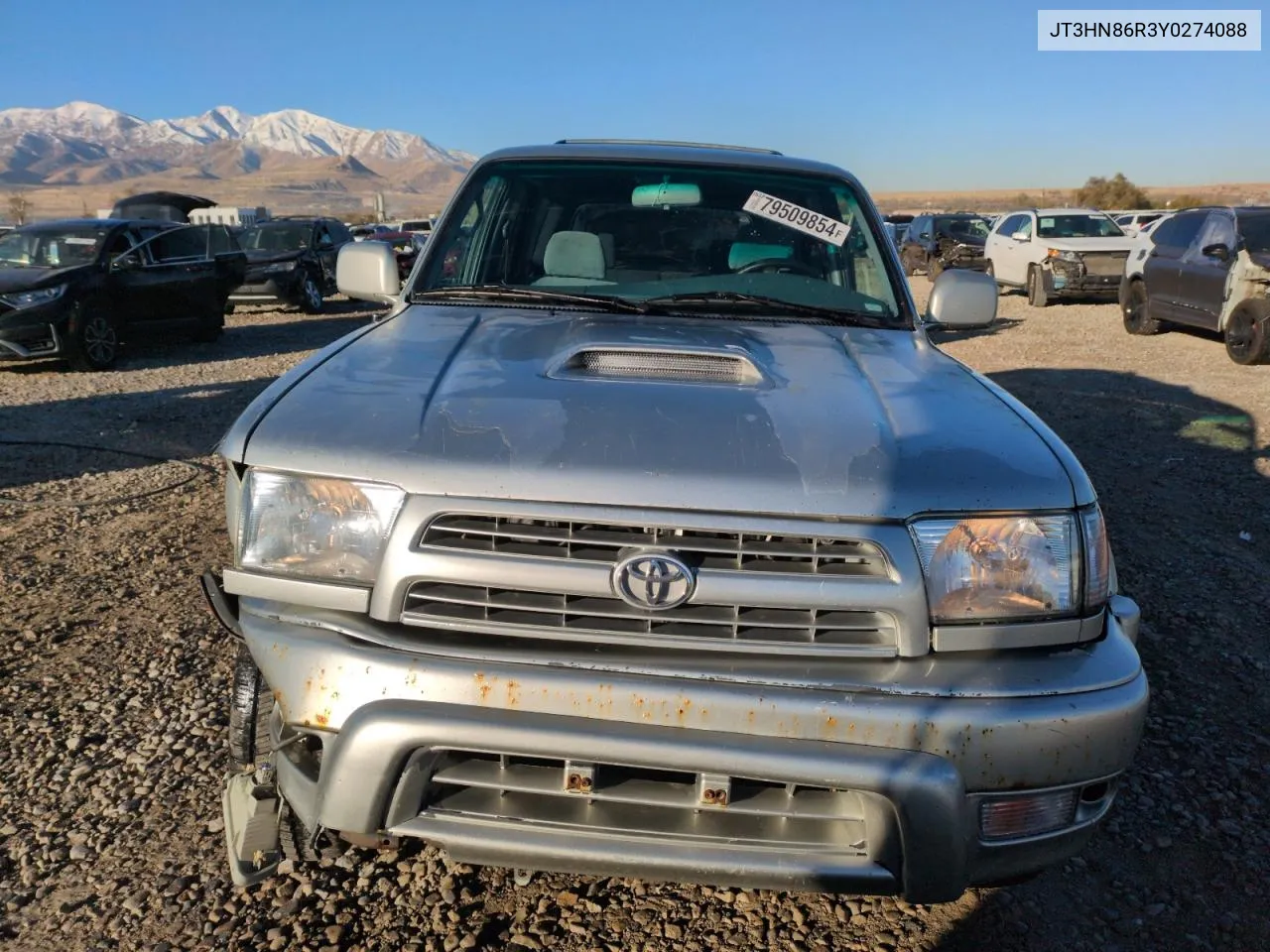 2000 Toyota 4Runner Sr5 VIN: JT3HN86R3Y0274088 Lot: 79509854