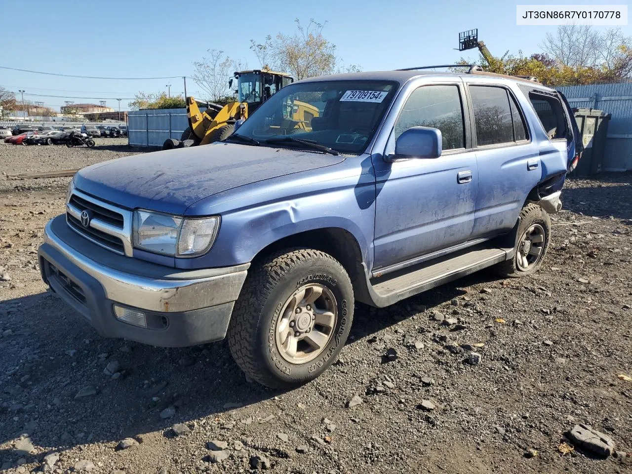 2000 Toyota 4Runner Sr5 VIN: JT3GN86R7Y0170778 Lot: 79709154