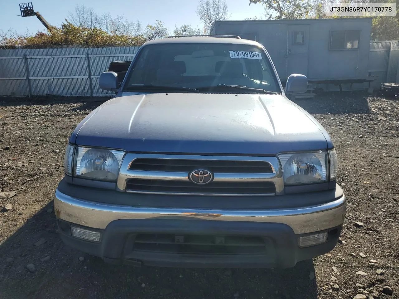 2000 Toyota 4Runner Sr5 VIN: JT3GN86R7Y0170778 Lot: 79709154