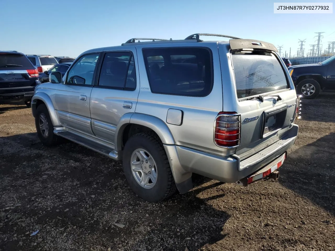 2000 Toyota 4Runner Limited VIN: JT3HN87R7Y0277932 Lot: 79880574