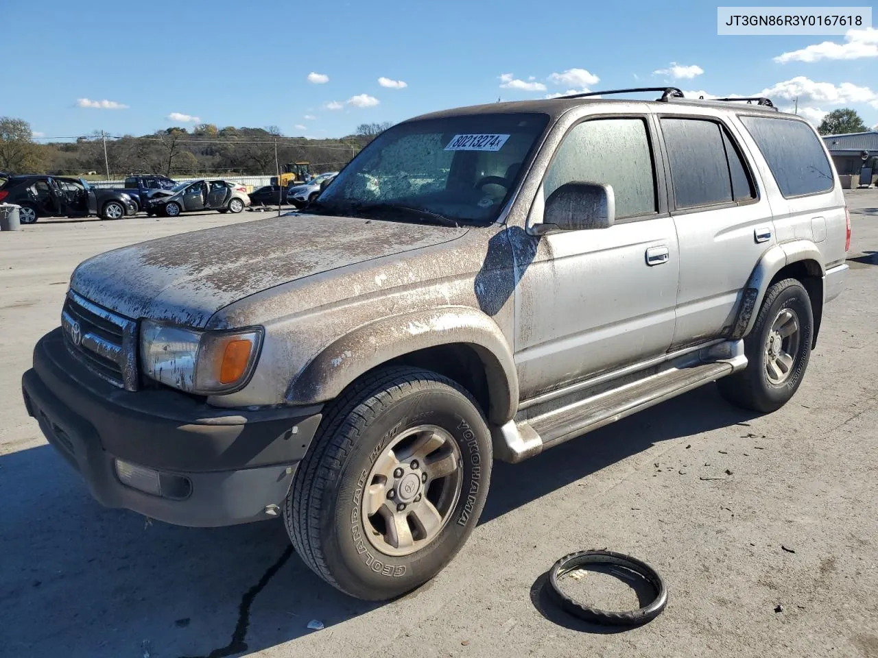 2000 Toyota 4Runner Sr5 VIN: JT3GN86R3Y0167618 Lot: 80213274