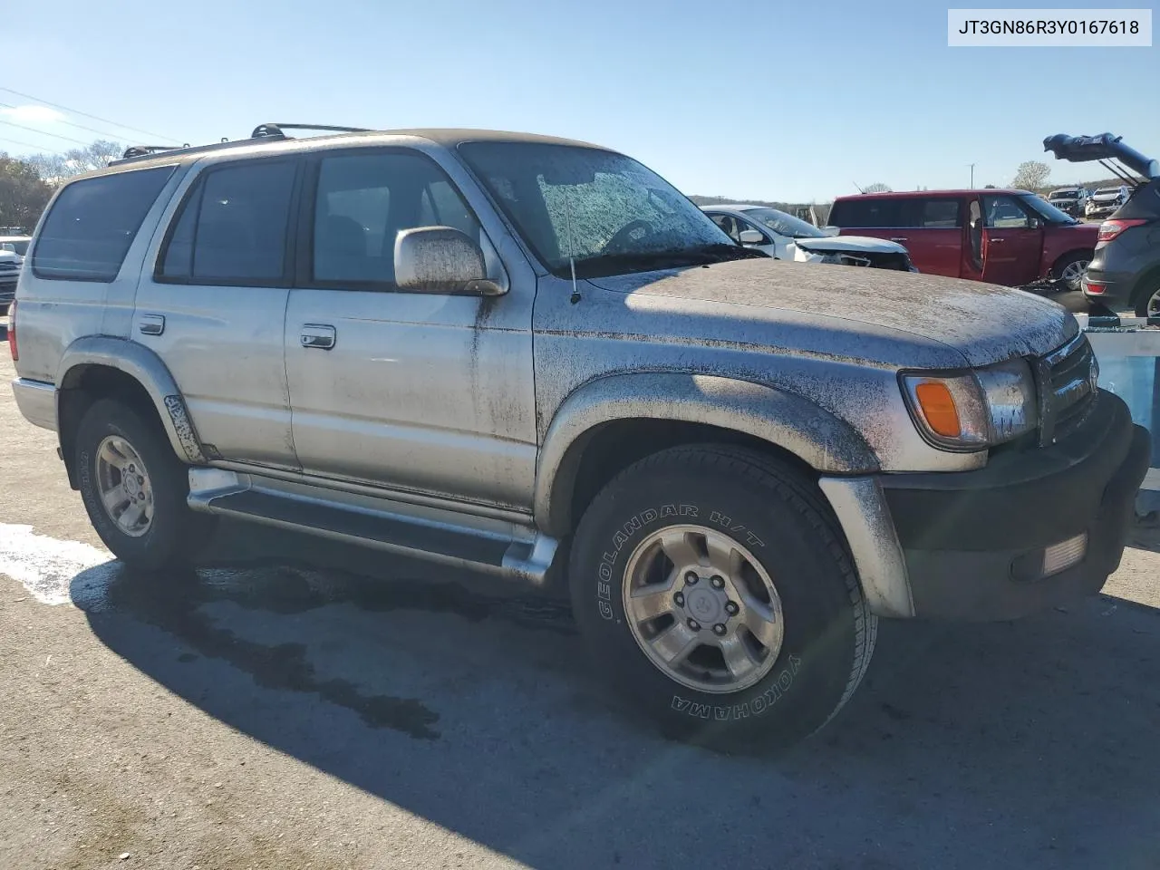 2000 Toyota 4Runner Sr5 VIN: JT3GN86R3Y0167618 Lot: 80213274