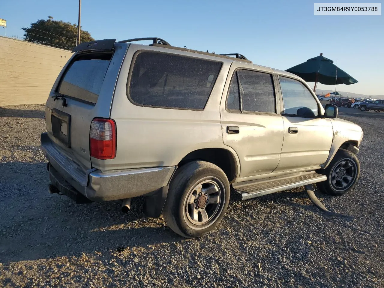 2000 Toyota 4Runner VIN: JT3GM84R9Y0053788 Lot: 80592174