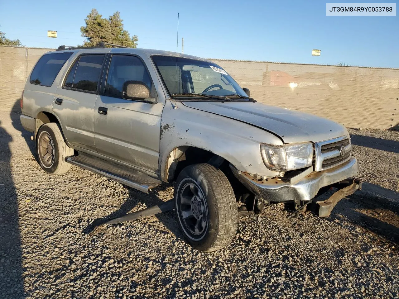 2000 Toyota 4Runner VIN: JT3GM84R9Y0053788 Lot: 80592174