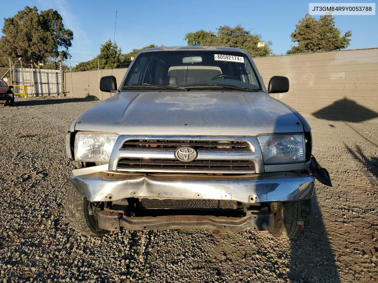 2000 Toyota 4Runner VIN: JT3GM84R9Y0053788 Lot: 80592174