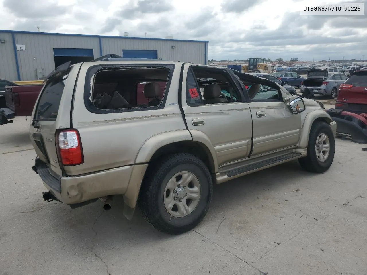 2001 Toyota 4Runner Limited VIN: JT3GN87R710190226 Lot: 71065054