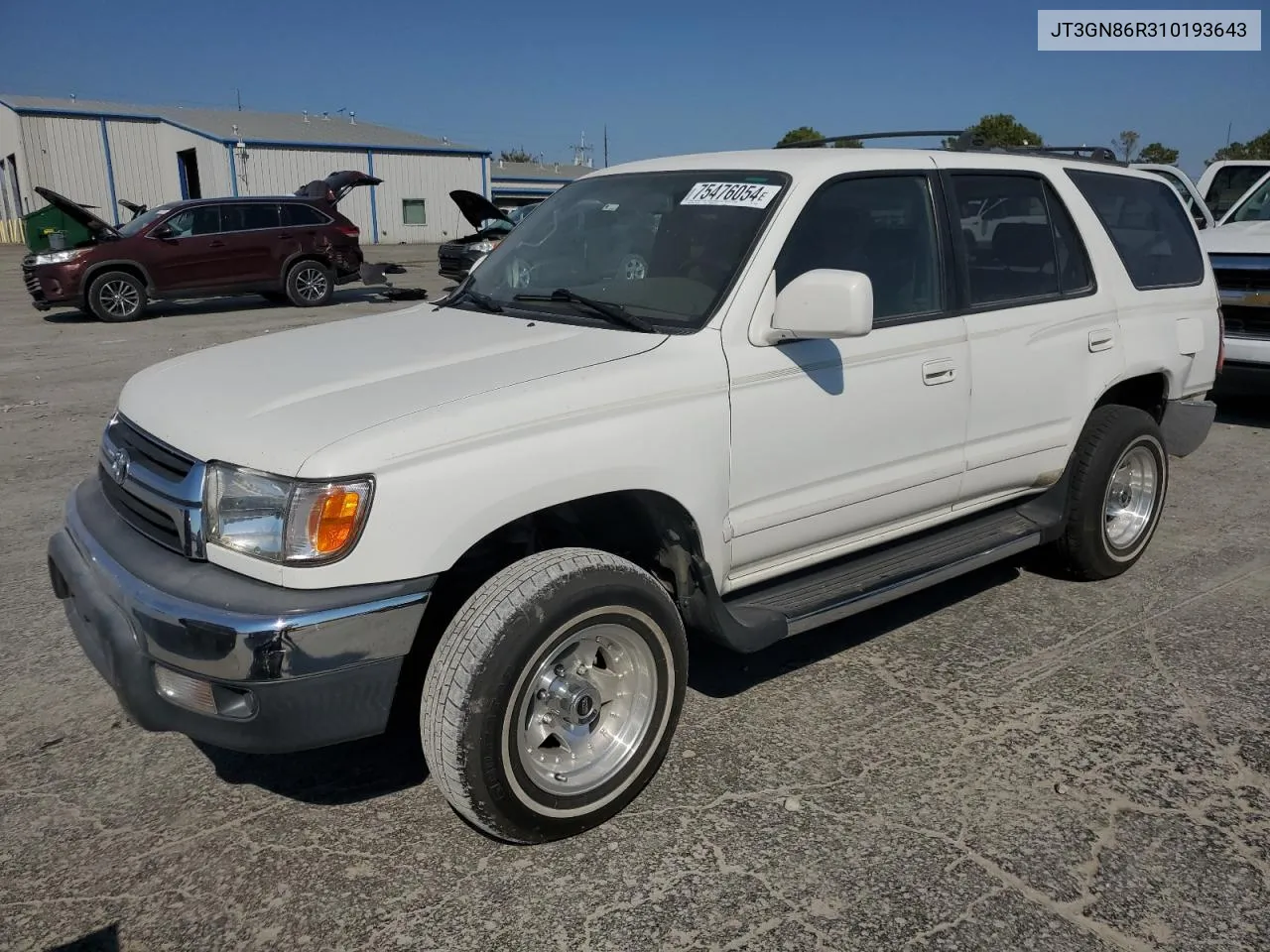 2001 Toyota 4Runner Sr5 VIN: JT3GN86R310193643 Lot: 75476054