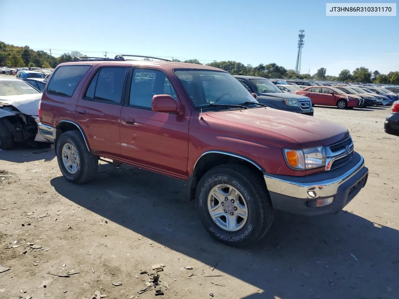 2001 Toyota 4Runner Sr5 VIN: JT3HN86R310331170 Lot: 75878834