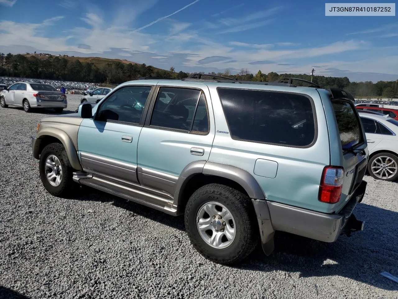 2001 Toyota 4Runner Limited VIN: JT3GN87R410187252 Lot: 80528504