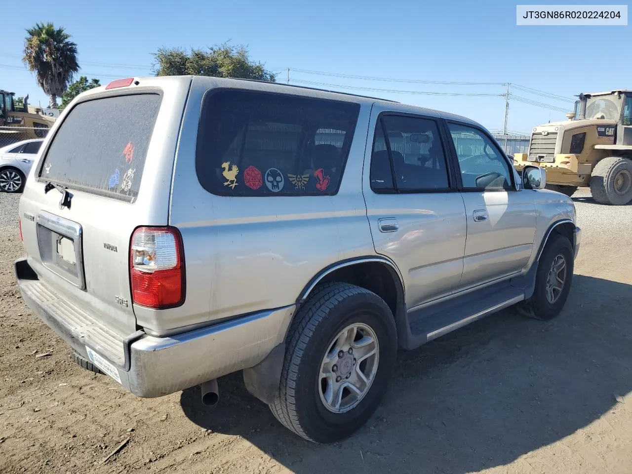 2002 Toyota 4Runner Sr5 VIN: JT3GN86R020224204 Lot: 67610564