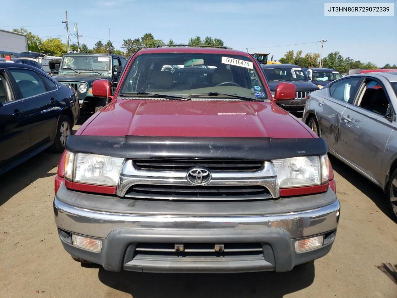 2002 Toyota 4Runner Sr5 VIN: JT3HN86R729072339 Lot: 69716474