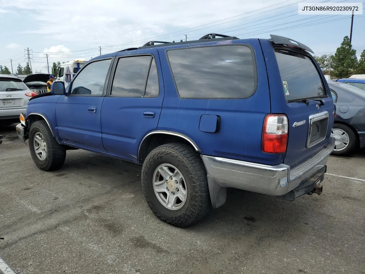 2002 Toyota 4Runner Sr5 VIN: JT3GN86R920230972 Lot: 70274074