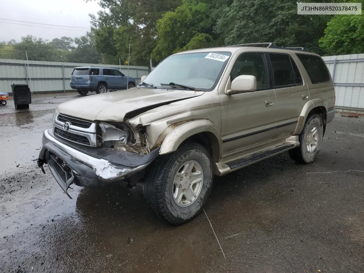 2002 Toyota 4Runner Sr5 VIN: JT3HN86R520378475 Lot: 70428194