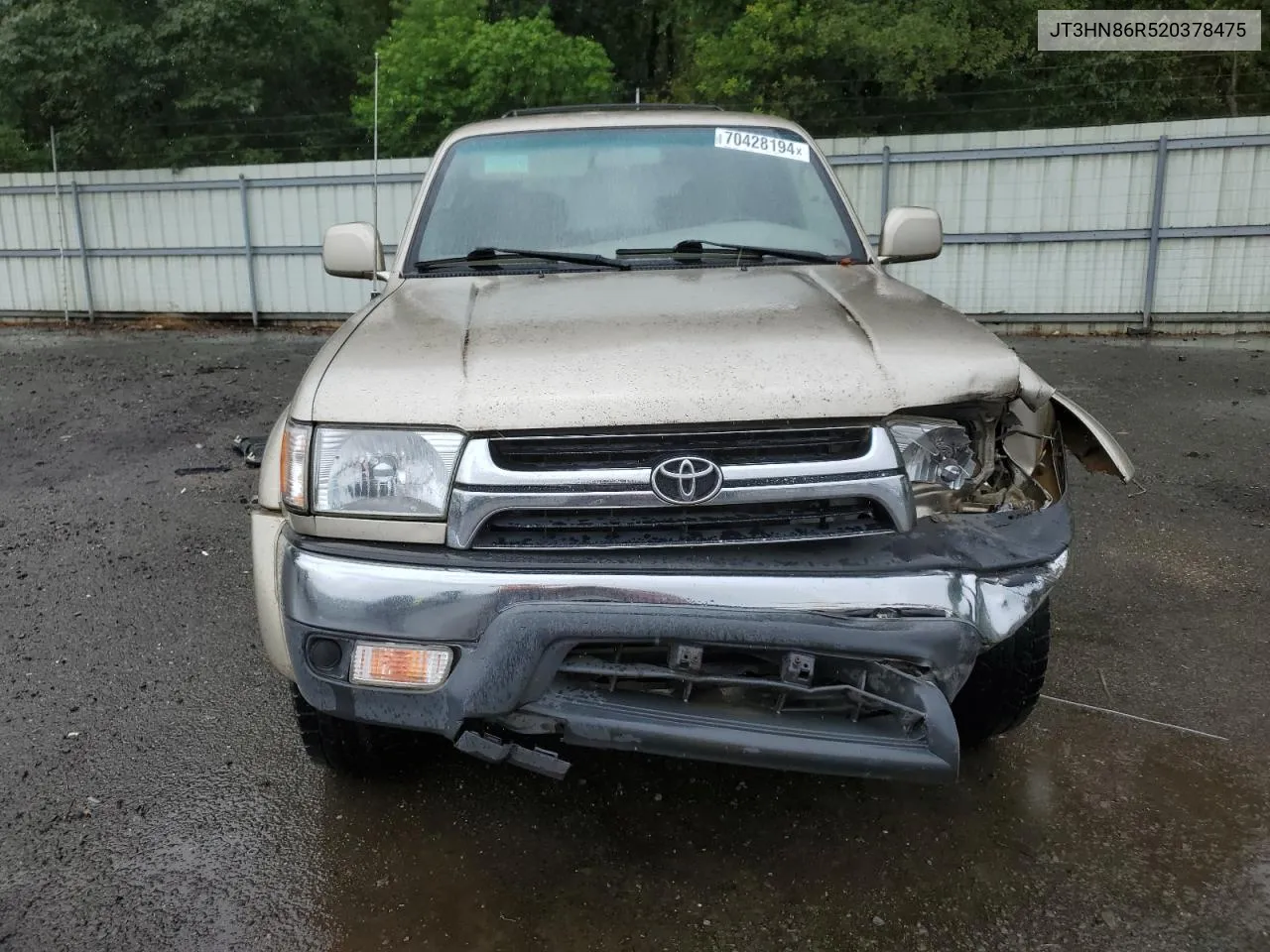 2002 Toyota 4Runner Sr5 VIN: JT3HN86R520378475 Lot: 70428194