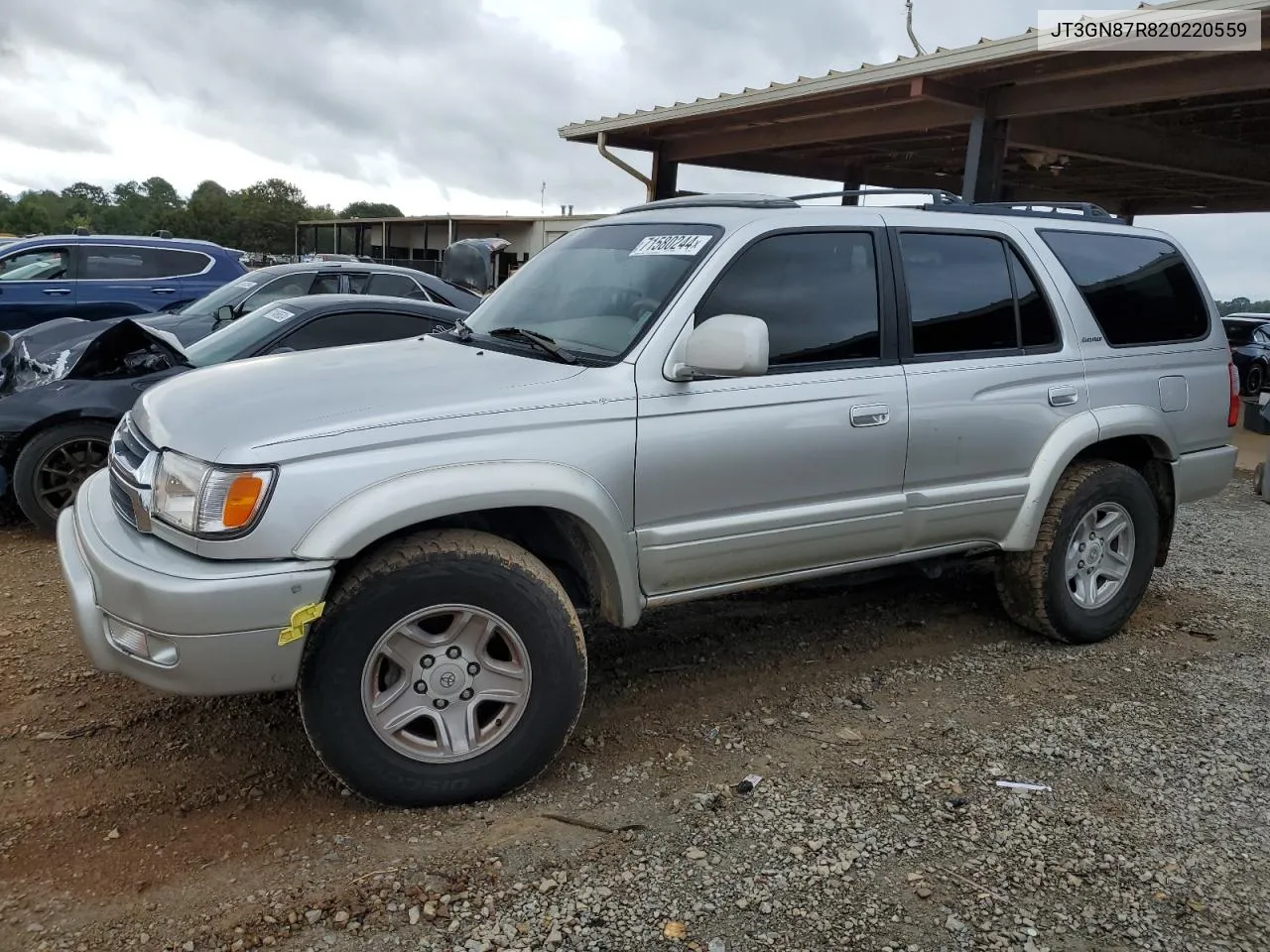 2002 Toyota 4Runner Limited VIN: JT3GN87R820220559 Lot: 71580244