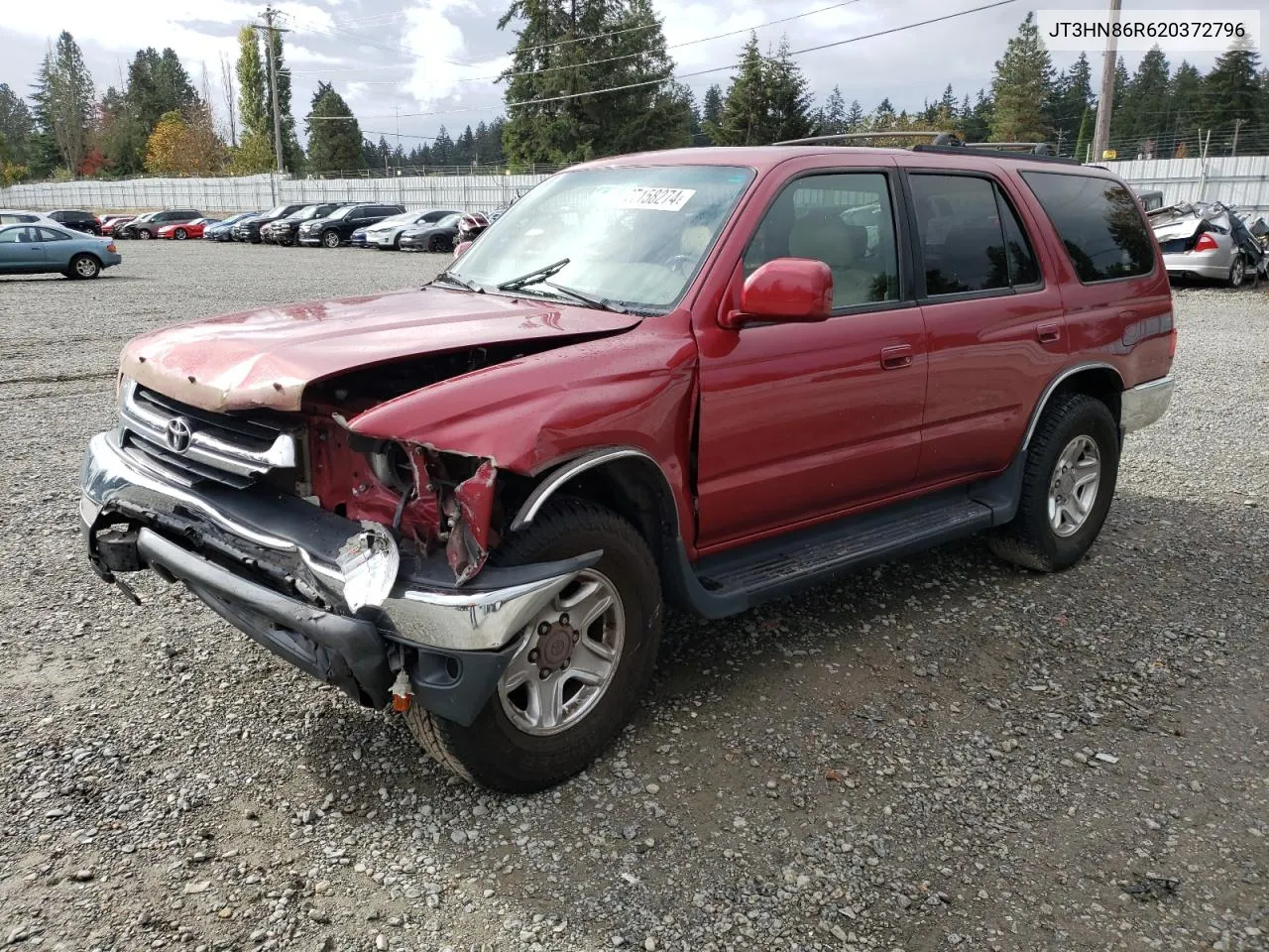 2002 Toyota 4Runner Sr5 VIN: JT3HN86R620372796 Lot: 77158274