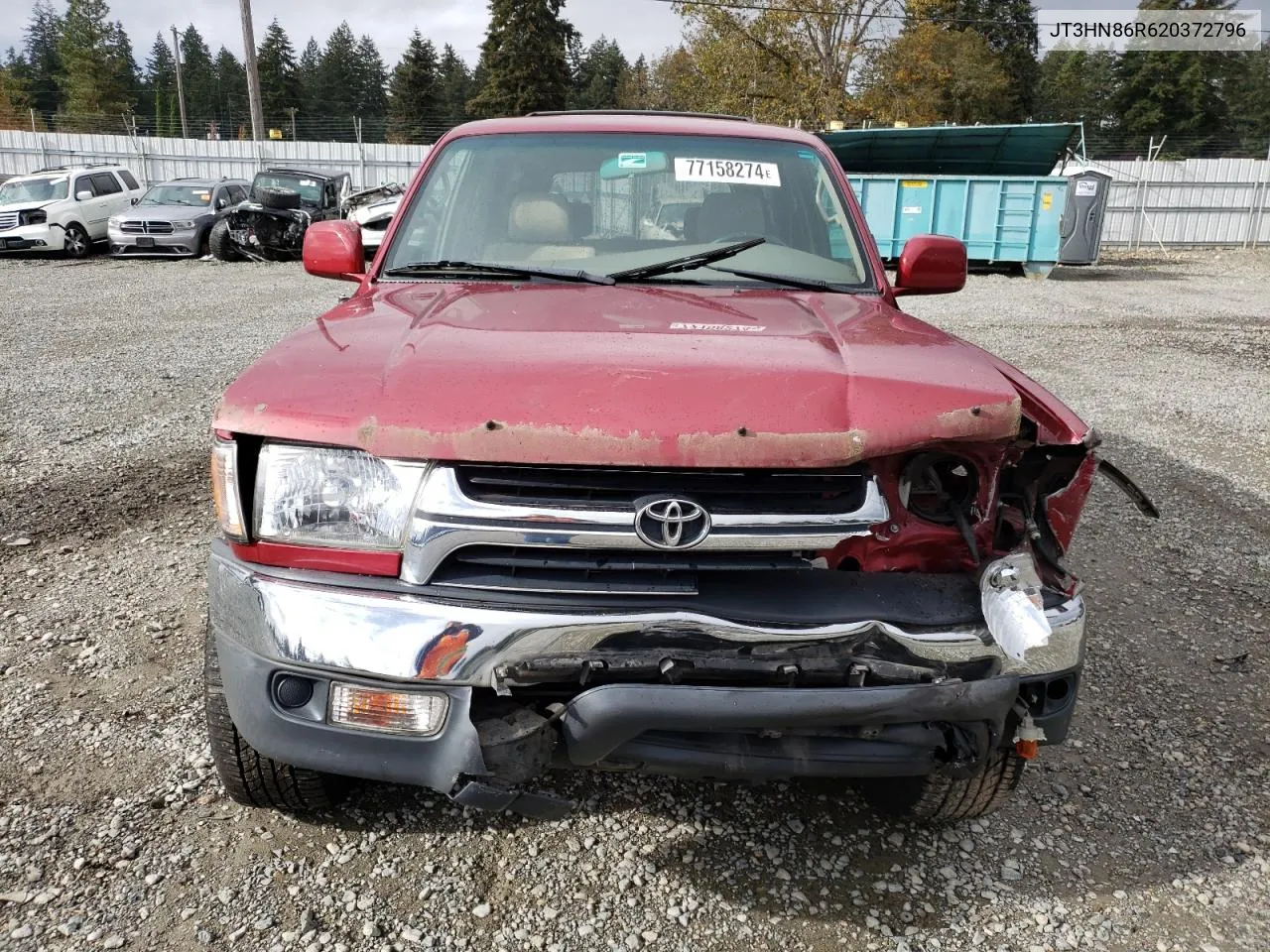 2002 Toyota 4Runner Sr5 VIN: JT3HN86R620372796 Lot: 77158274