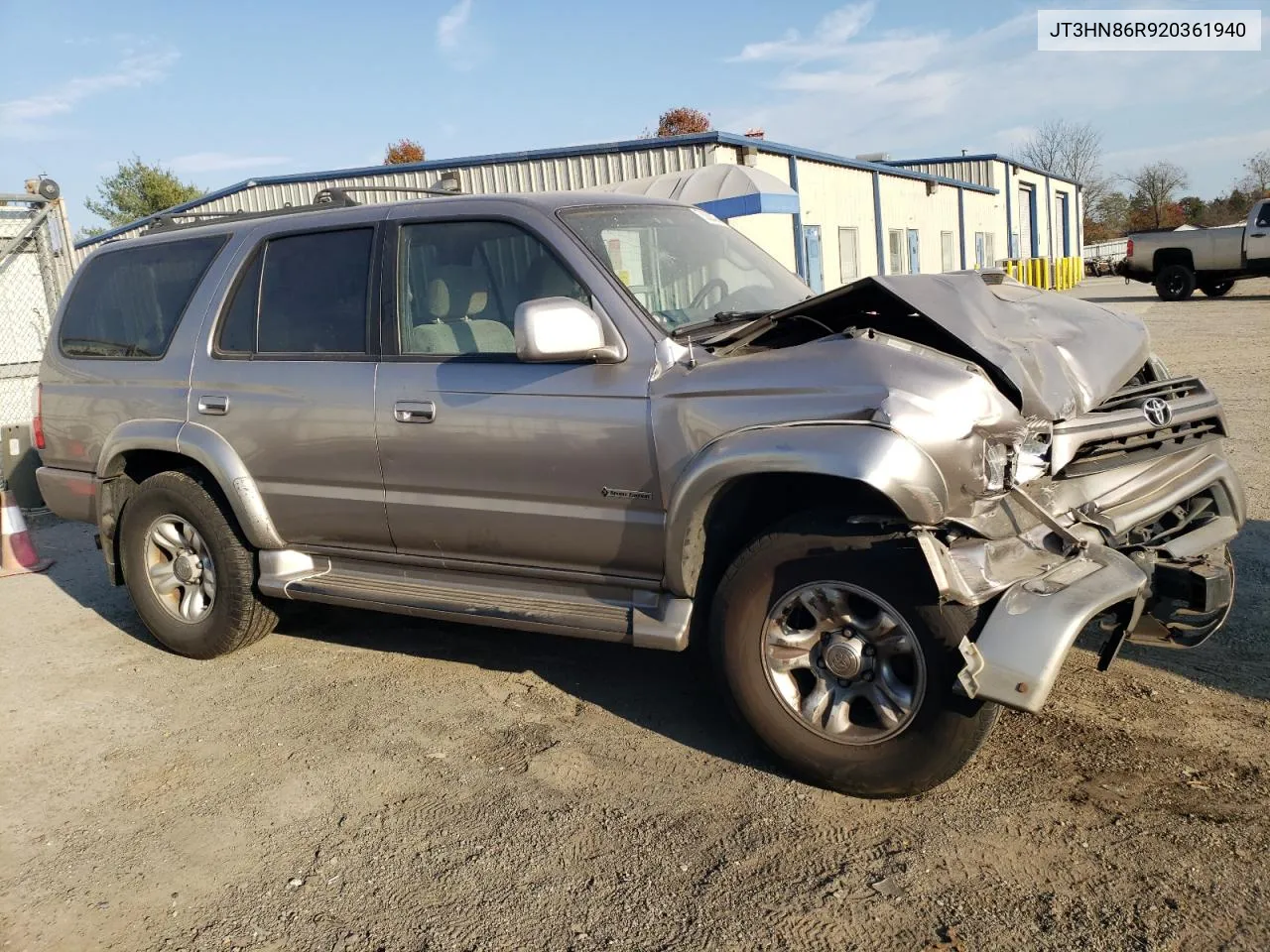 2002 Toyota 4Runner Sr5 VIN: JT3HN86R920361940 Lot: 78288424