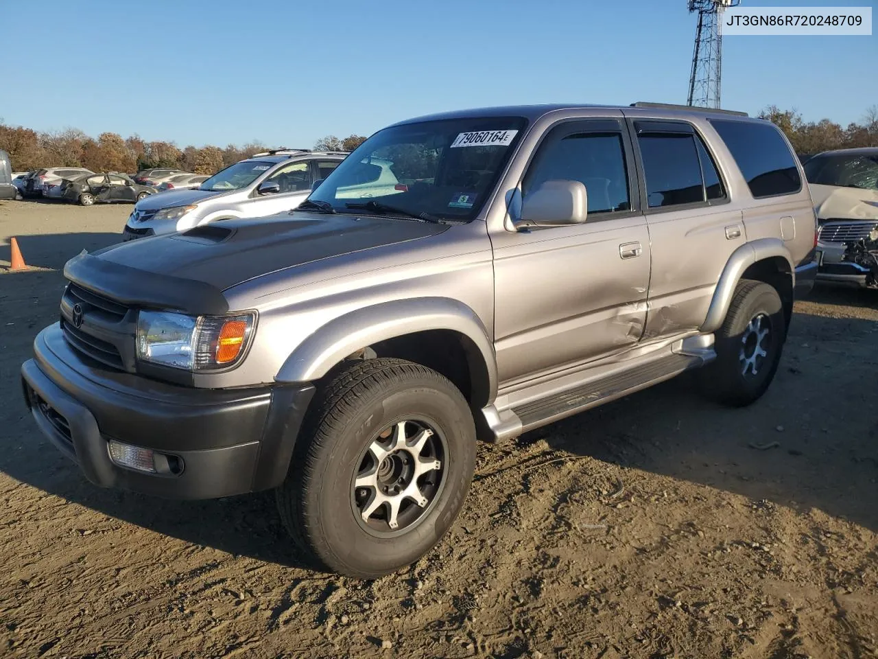 2002 Toyota 4Runner Sr5 VIN: JT3GN86R720248709 Lot: 79060164