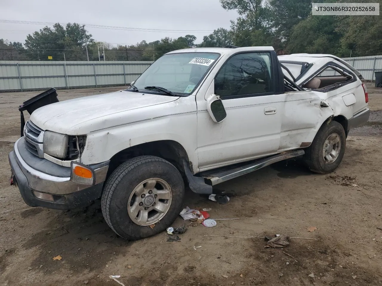 2002 Toyota 4Runner Sr5 VIN: JT3GN86R320252658 Lot: 79333204