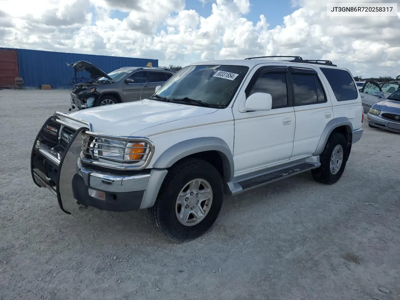 2002 Toyota 4Runner Sr5 VIN: JT3GN86R720258317 Lot: 80331854