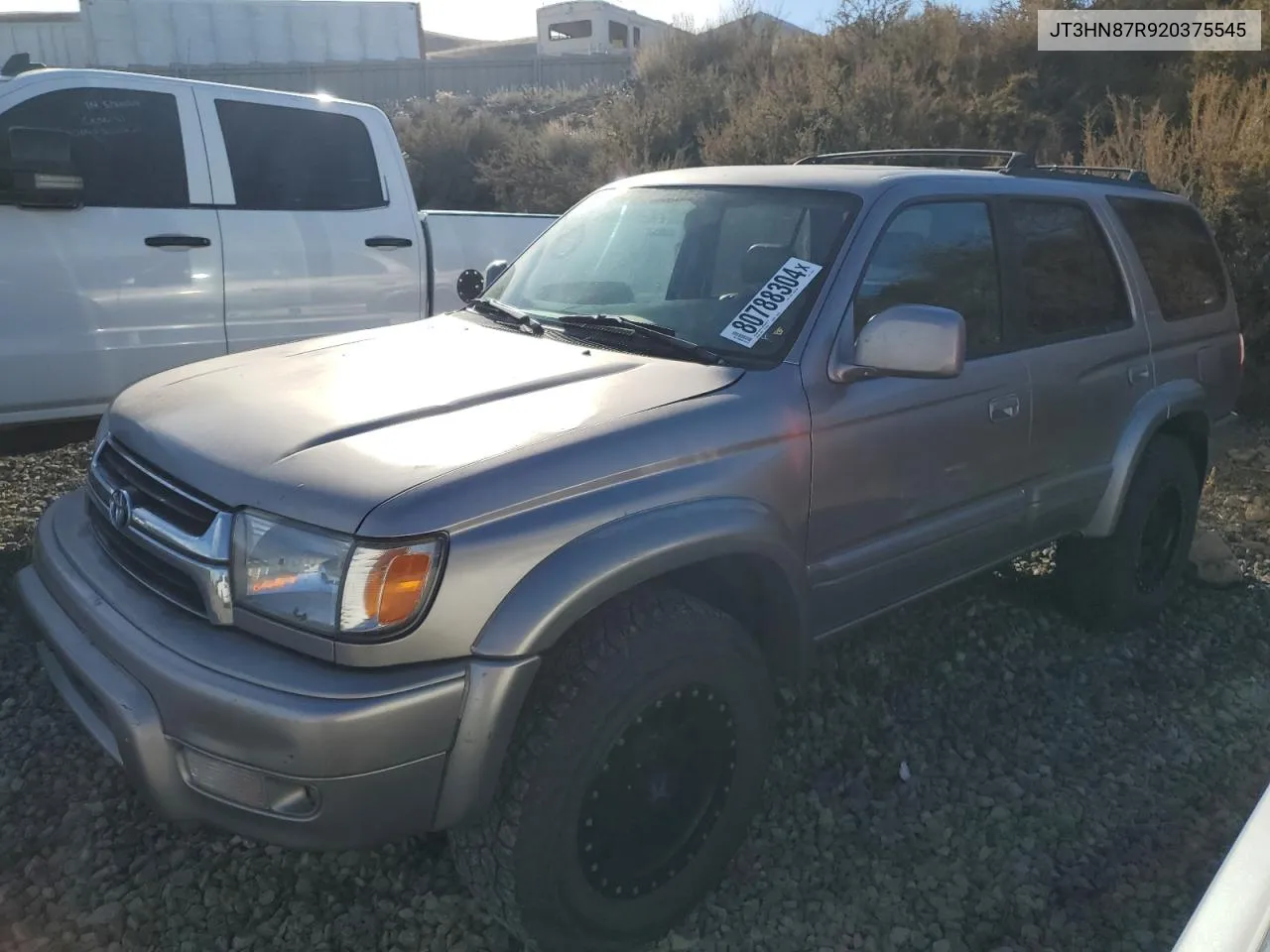 2002 Toyota 4Runner Limited VIN: JT3HN87R920375545 Lot: 80788304