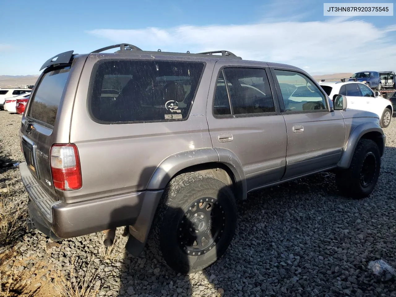 2002 Toyota 4Runner Limited VIN: JT3HN87R920375545 Lot: 80788304