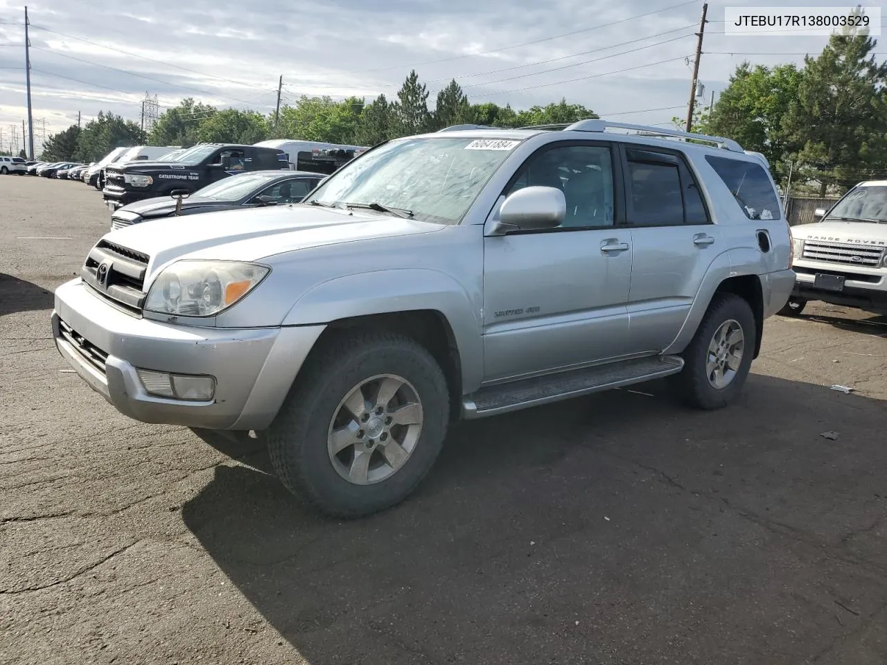 2003 Toyota 4Runner Limited VIN: JTEBU17R138003529 Lot: 60641884