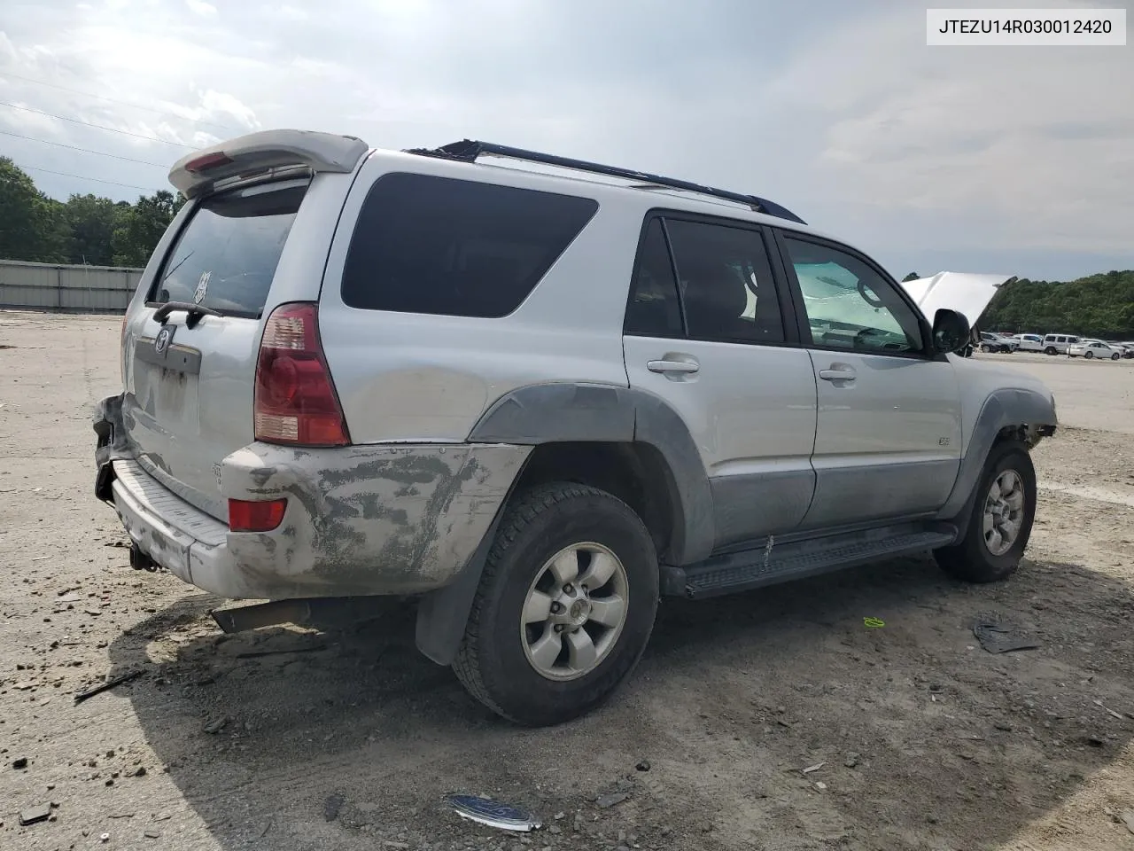 2003 Toyota 4Runner Sr5 VIN: JTEZU14R030012420 Lot: 65708144